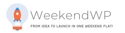 WEEKEND WP LOGO FROM IDEA TO LAUNCH IN ONE WEEKEND FLAT